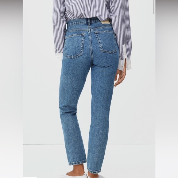 Everlane Denim - Everlane button fly 90’s cheeky blue jean crop denim organic cotton